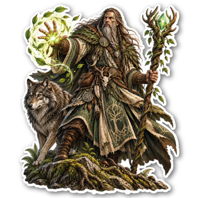 Aufkleber Druide
