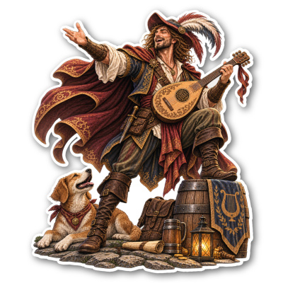 Wandtattoo  Barde Fantasy 