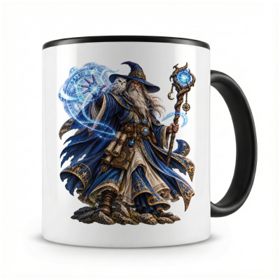 Tasse mit  Wassermagier 