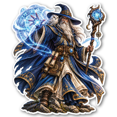 Aufkleber Wassermagier