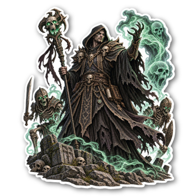 Wandtattoo  Totenbeschw�rer Fantasy 