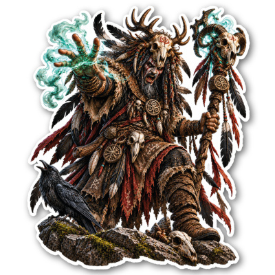 Aufkleber Schamane