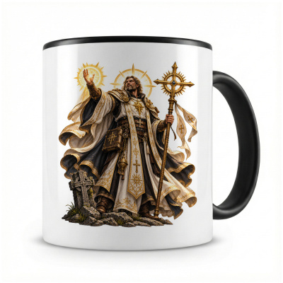 Tasse mit  Priester 