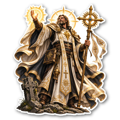Wandtattoo  Priester Fantasy 