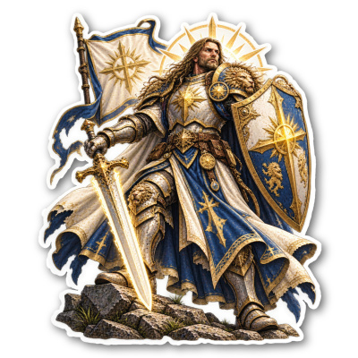 Wandtattoo  Paladin Fantasy 