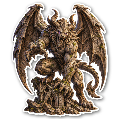 Aufkleber Gargoyle