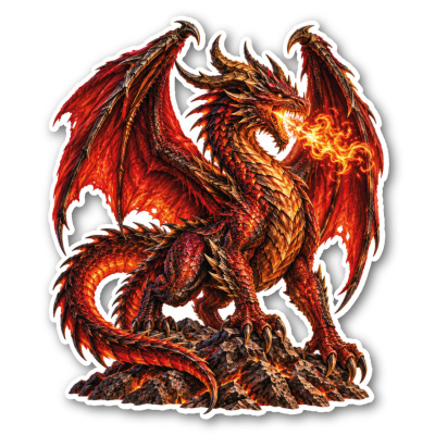 Wandtattoo  Drache 