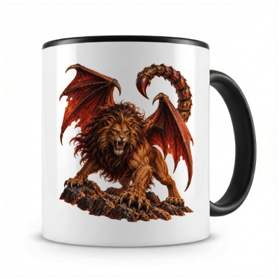 Tasse mit  Mantikor 