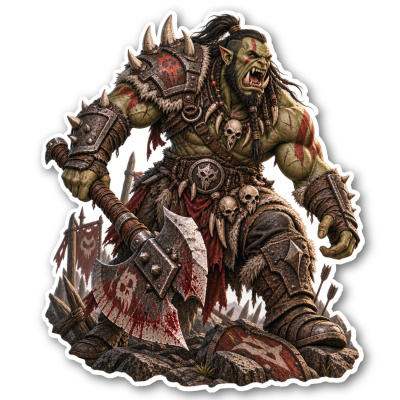 Aufkleber Ork