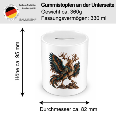 Spardose mit dem Motiv Peryton - Ansicht 2