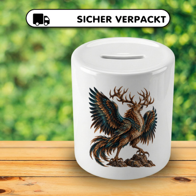 Spardose mit dem Motiv Peryton - Ansicht 4