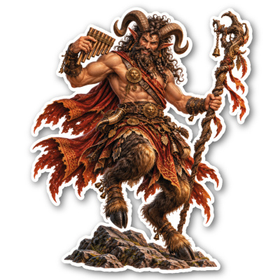 Aufkleber Satyr
