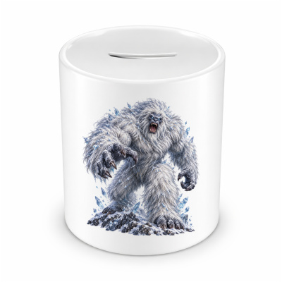 Spardose mit dem Motiv Yeti