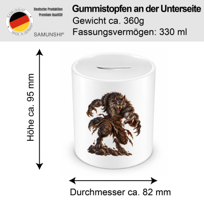 Spardose mit dem Motiv Werwolf - Ansicht 2