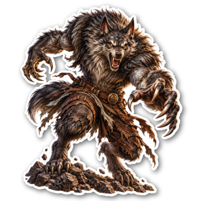 Aufkleber Werwolf