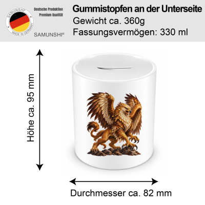 Spardose mit dem Motiv Vogelgreif - Ansicht 2