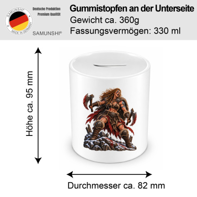 Spardose mit dem Motiv Berserkerin - Ansicht 2
