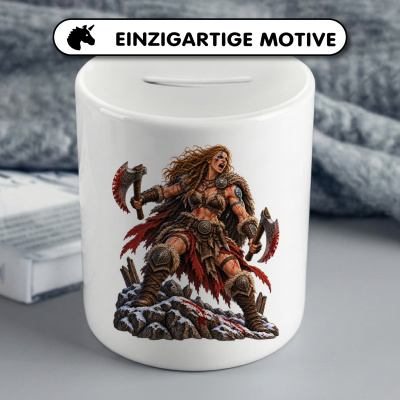 Spardose mit dem Motiv Berserkerin - Ansicht 3