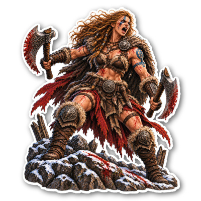 Wandtattoo  Berserkerin 