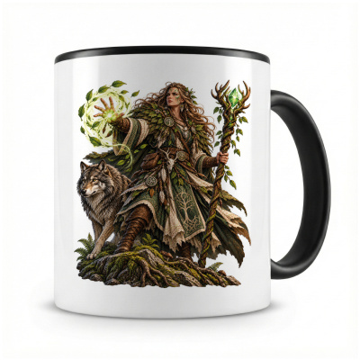 Tasse mit  Druidin 
