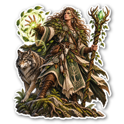 Wandtattoo  Druidin 