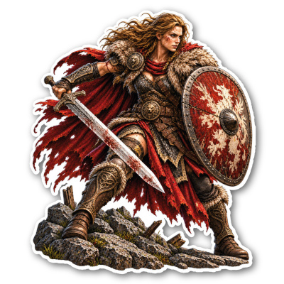 Wandtattoo  Kriegerin 