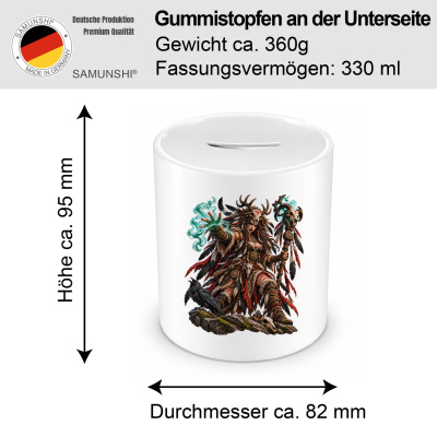 Spardose mit dem Motiv Schamanin - Ansicht 2