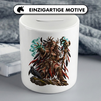 Spardose mit dem Motiv Schamanin - Ansicht 3