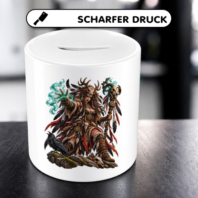 Spardose mit dem Motiv Schamanin - Ansicht 5
