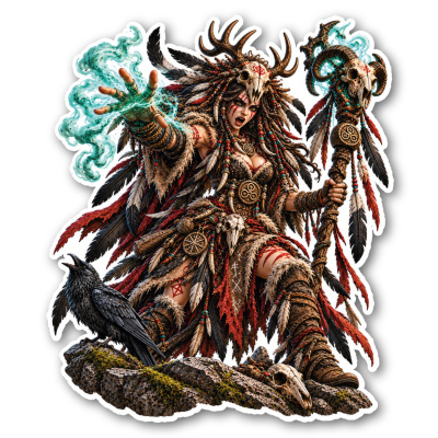 Wandtattoo  Schamanin 