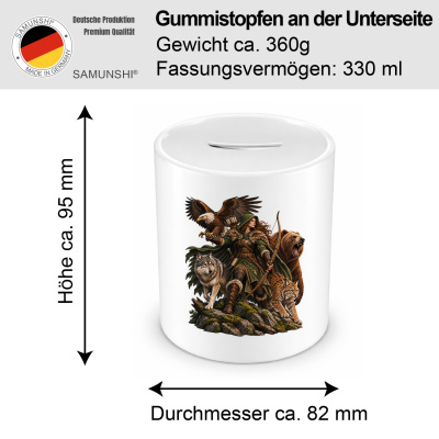 Spardose mit dem Motiv J�gerin - Ansicht 2