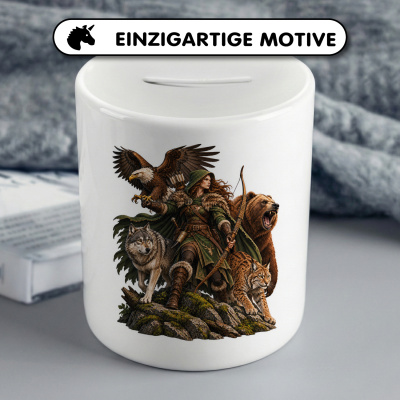 Spardose mit dem Motiv J�gerin - Ansicht 3