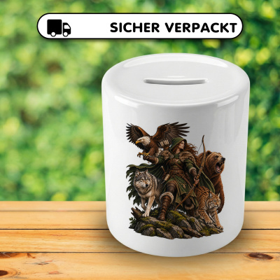 Spardose mit dem Motiv J�gerin - Ansicht 4