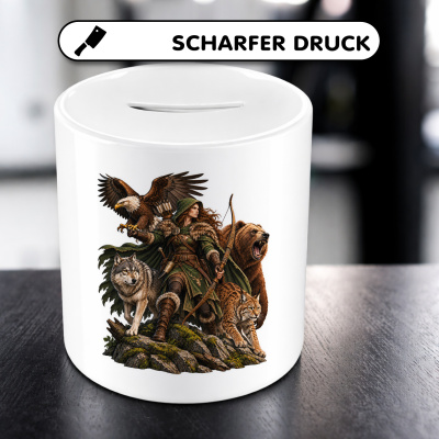 Spardose mit dem Motiv J�gerin - Ansicht 5