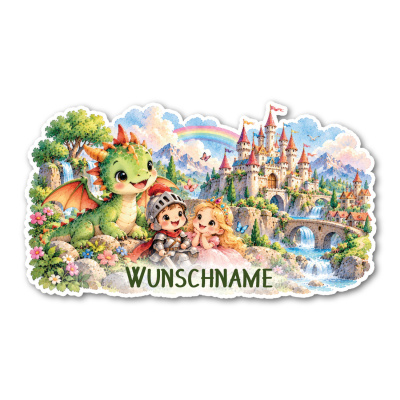 Wandtattoo  Comic K�nigreich mit Name 