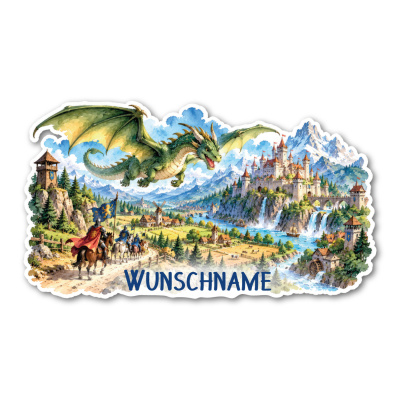 Wandtattoo  Ritter K�nigreich mit Name 