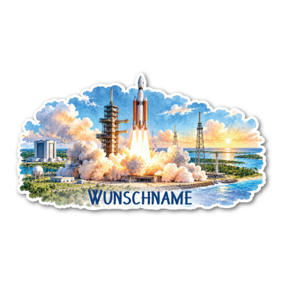Wandtattoo  Raketen Start mit Name 