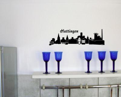 Wandsticker Hattingen Skyline - Ansicht 2