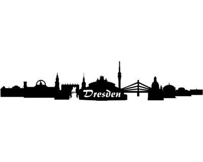Wandsticker Dresden Skyline - Ansicht 1
