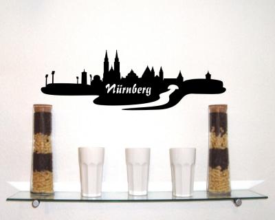 Wandsticker Nrnberg Skyline
