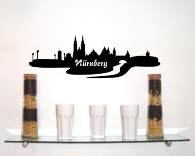 Wandsticker Nrnberg Skyline Sonderangebot