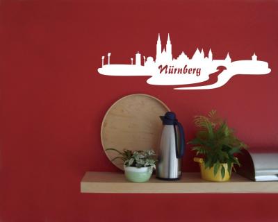 Wandsticker Nrnberg Skyline Sonderangebot