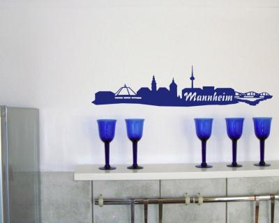 Wandsticker Mannheim Skyline - Ansicht 3
