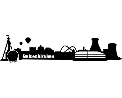 Wandsticker Gelsenkirchen Skyline - Ansicht 1