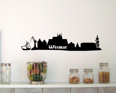 Wandsticker Wismar Skyline Sonderangebot