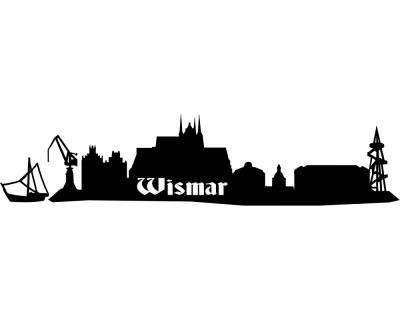 Wandsticker Wismar Skyline - Ansicht 1