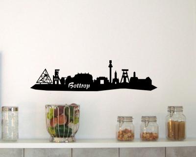 Wandsticker Bottrop Skyline - Ansicht 2