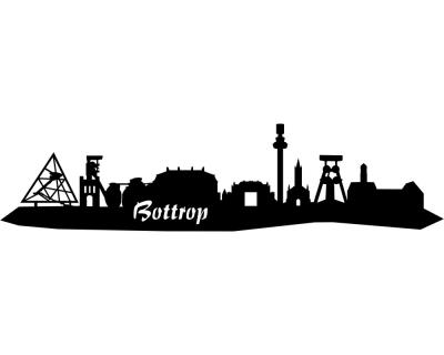 Wandsticker Bottrop Skyline - Ansicht 1