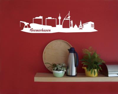 Wandsticker Bremerhaven Skyline - Ansicht 3