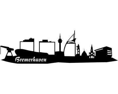 Wandsticker Bremerhaven Skyline Sonderangebot